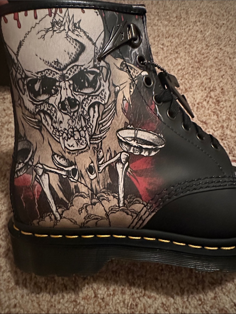 Dr Martens Metallica Boots Brand New Women’s Size 8/ Men’s Size 7 - Picture 7 of 16